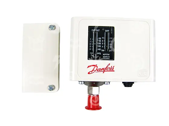 presostat DANFOSS, vysokotlaký, KP7W, 8,0- 32,0 , auto, diference 4,0 - 10, SPDT, šroub. 1/4